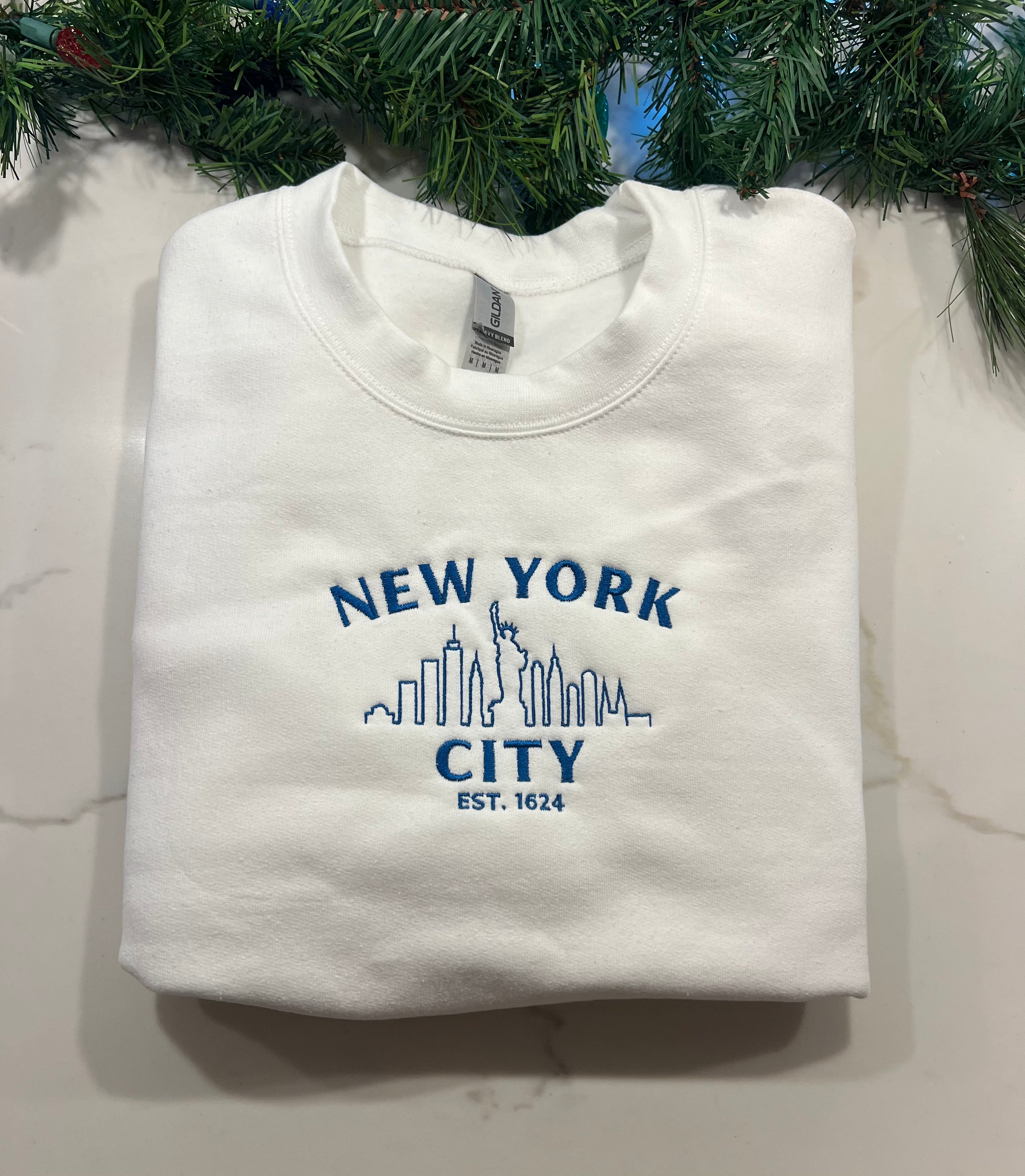 New York Embroidered Crewneck