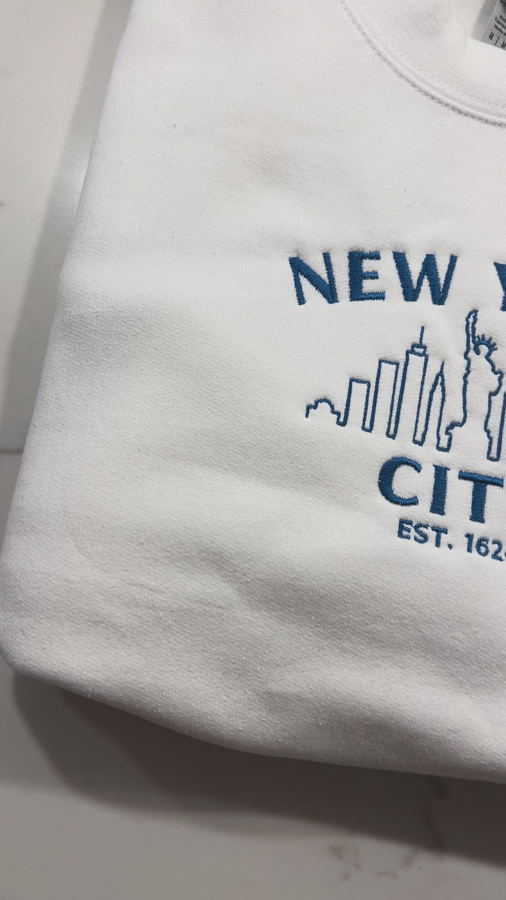 New York Embroidered Crewneck